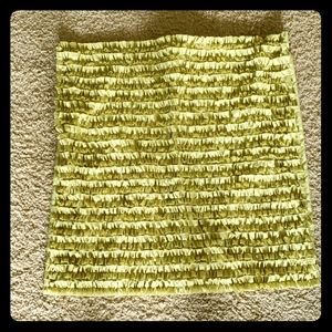 Set of 27x27 lime green ruffle front pillow sham